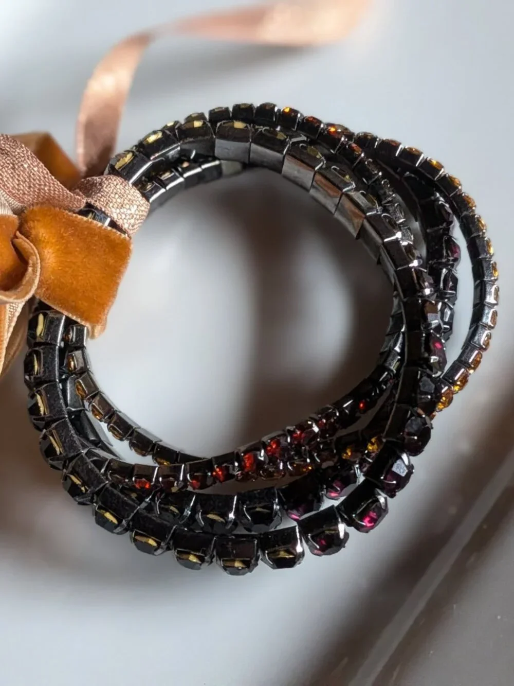 Zara Pack of Combined Elastic Rhinestone Bracelets